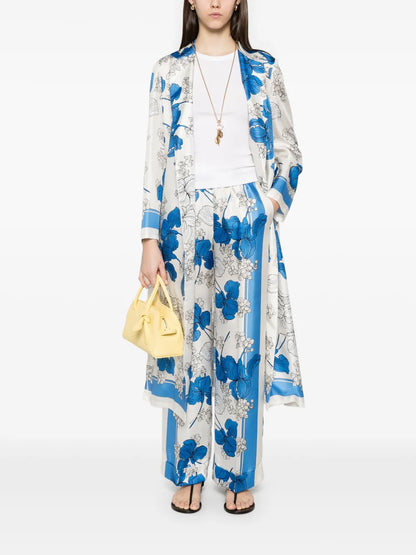 Floral-Print Coat