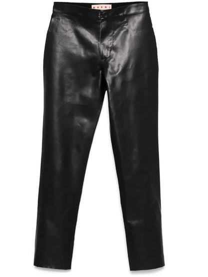 Coated Wool Trousers