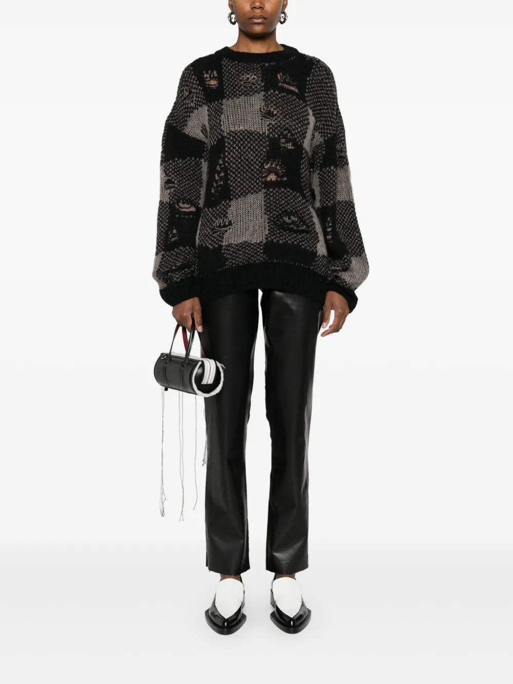 Coated Wool Trousers