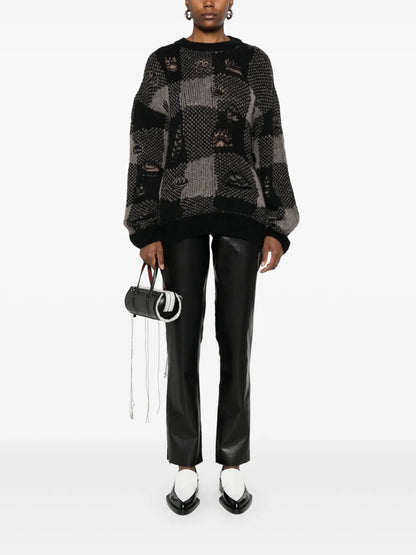 Coated Wool Trousers