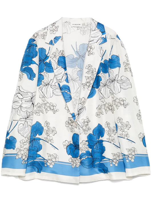 Floral-Print Blazer