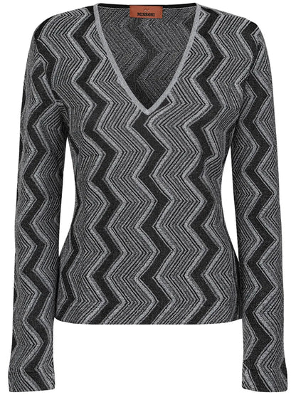 Zigzag Metallic Jumper