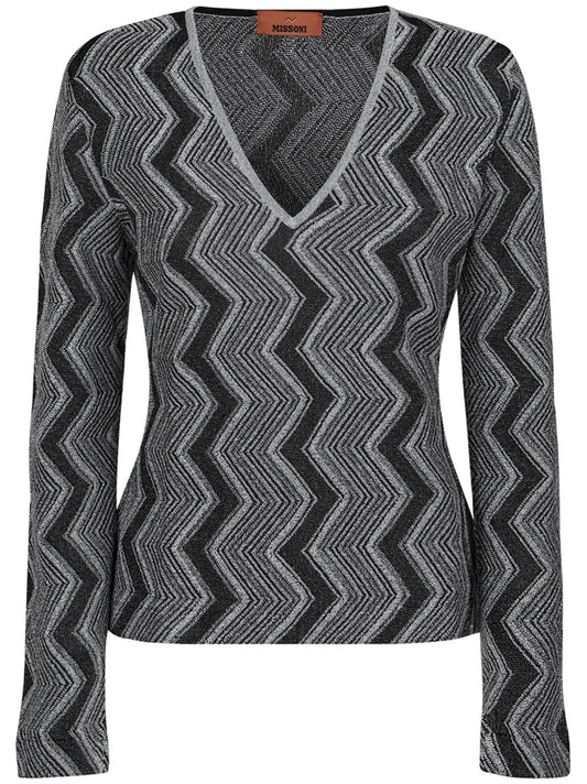 Zigzag Metallic Jumper