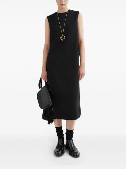 Draped-Detail Midi Dress