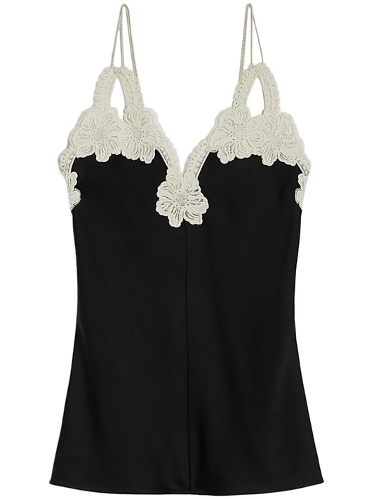 Floral-Embroidered Top