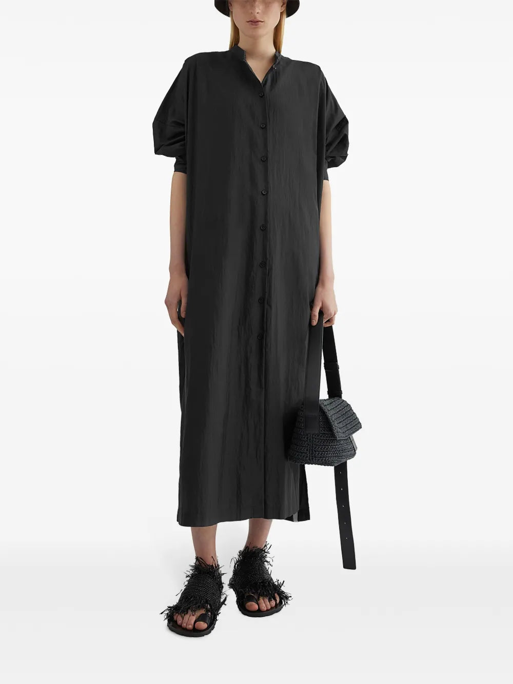 Satin Shirt Dress