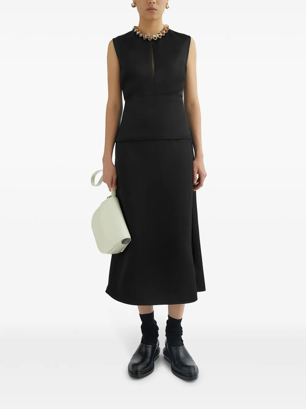Cut-Out Detailed Midi Dress