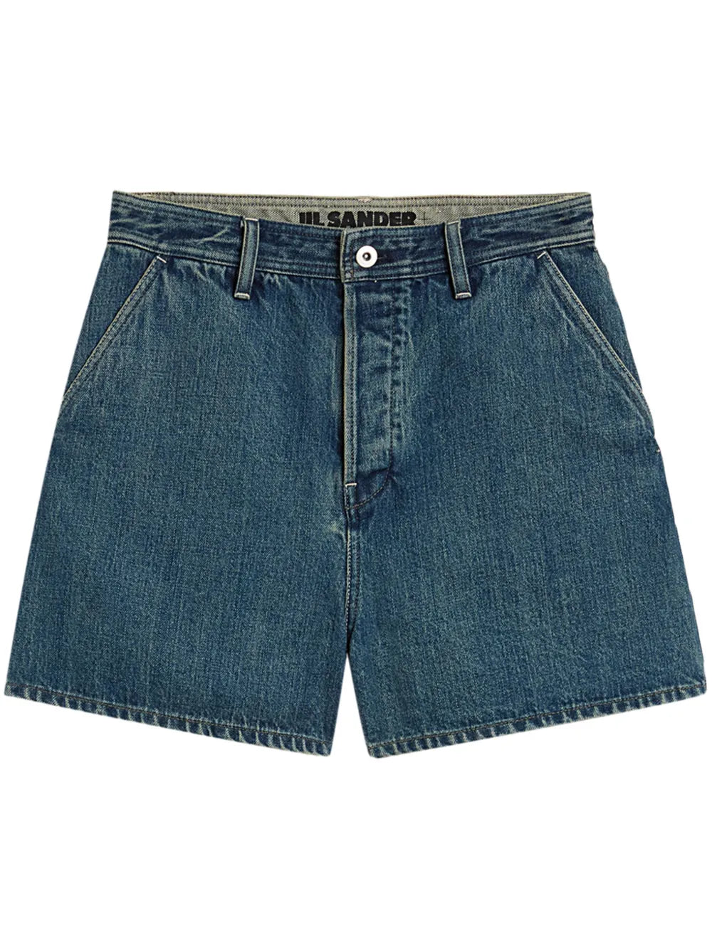 High-Rise Denim Shorts