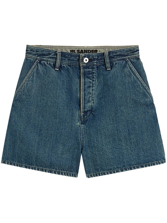High-Rise Denim Shorts