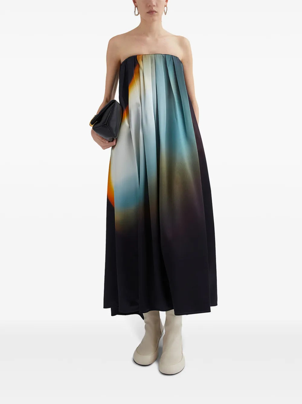 Pleated Midi Dress