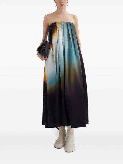 Pleated Midi Dress