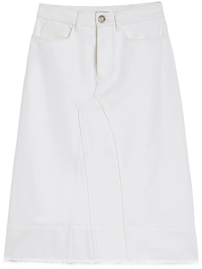 A-Line Panelled Denim Skirt