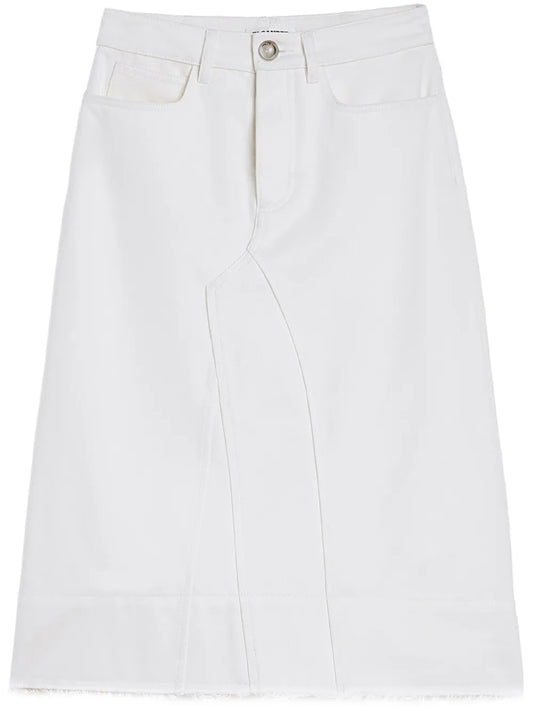A-Line Panelled Denim Skirt