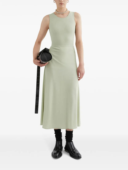 Flared Zipped Midi Skirt