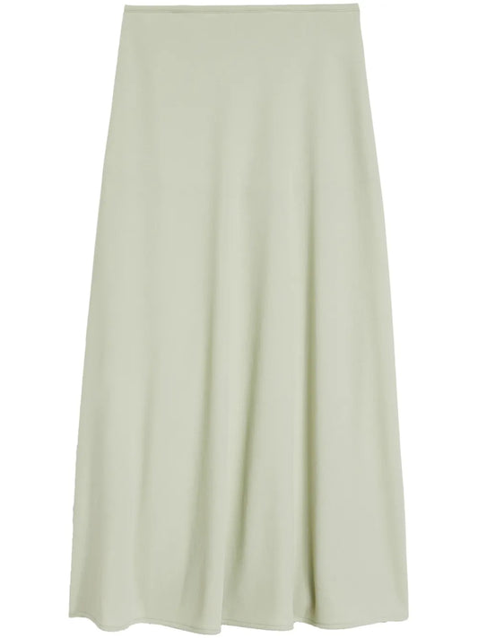 Flared Zipped Midi Skirt