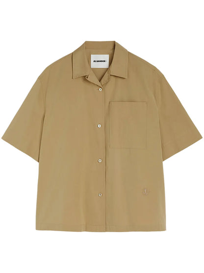 Crop-Sleeves Shirt