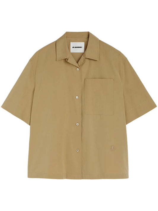 Crop-Sleeves Shirt