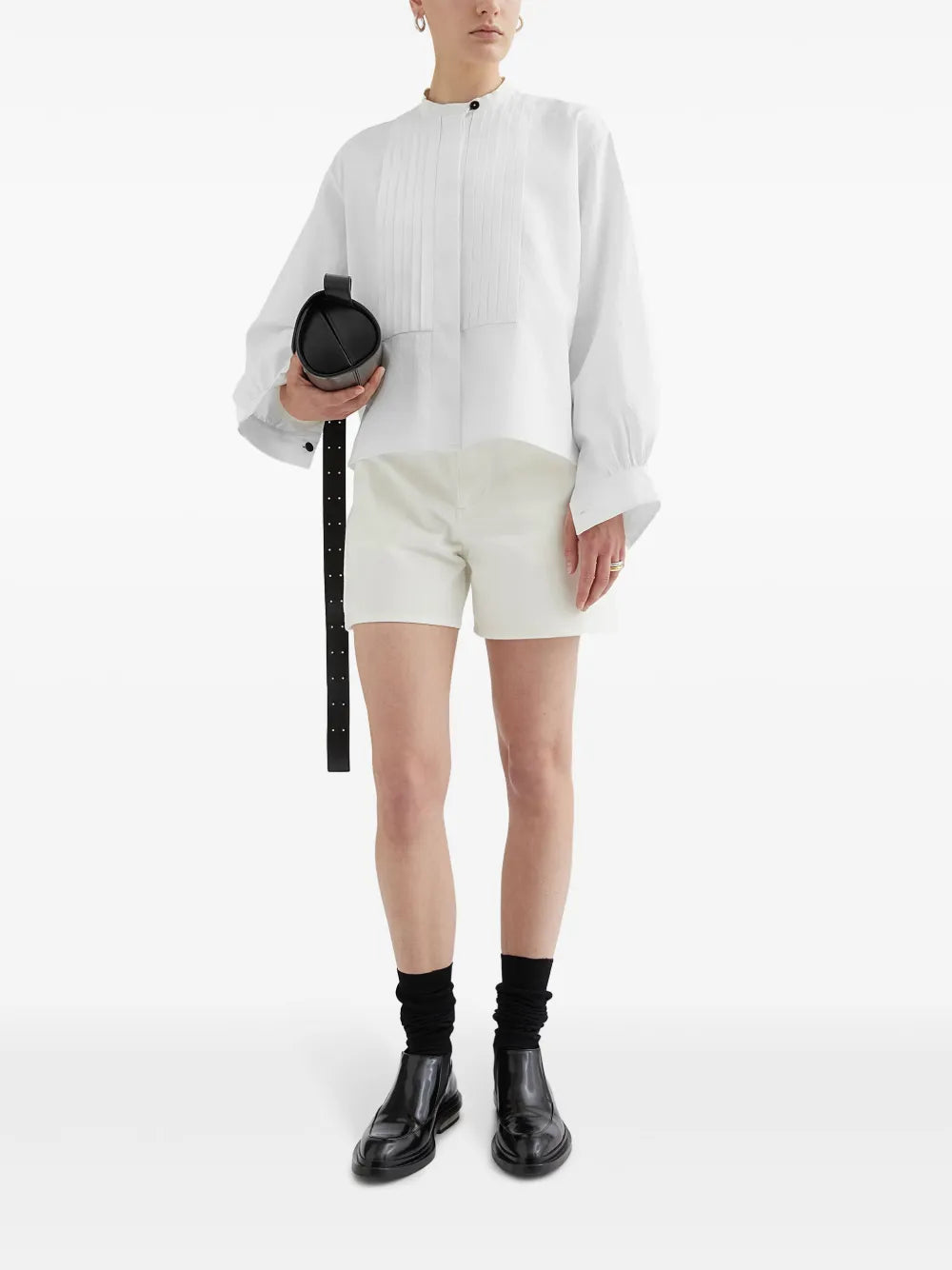 Pleated Long-Sleeves Shirt