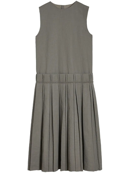 Pleated Midi Dress