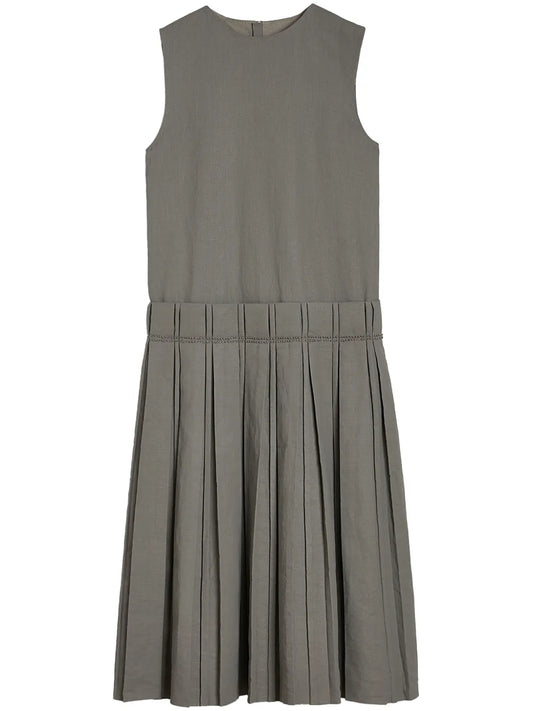 Pleated Midi Dress