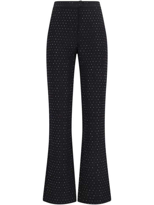 Crystal-Embellished Straight Trousers