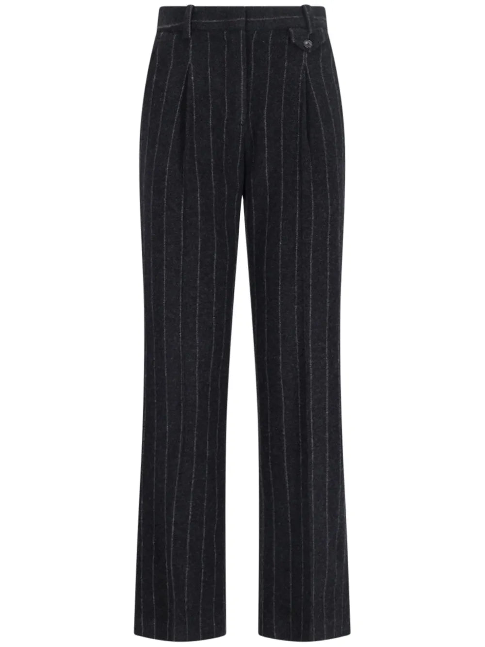 Pinstripe-Pattern Tailored Trousers