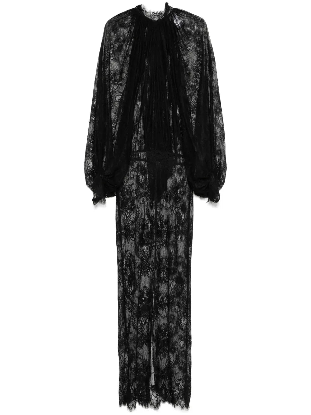 Floral-Lace Maxi Dress