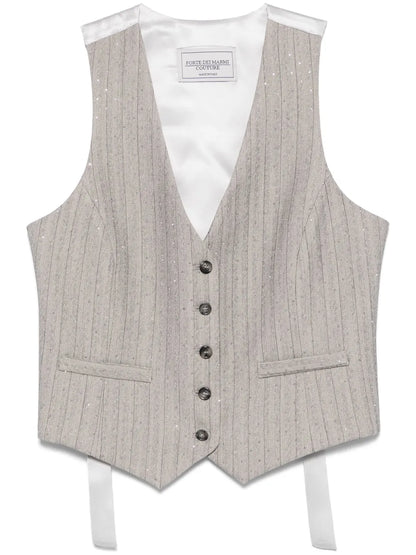 Rhinestone-Embellished Waistcoat