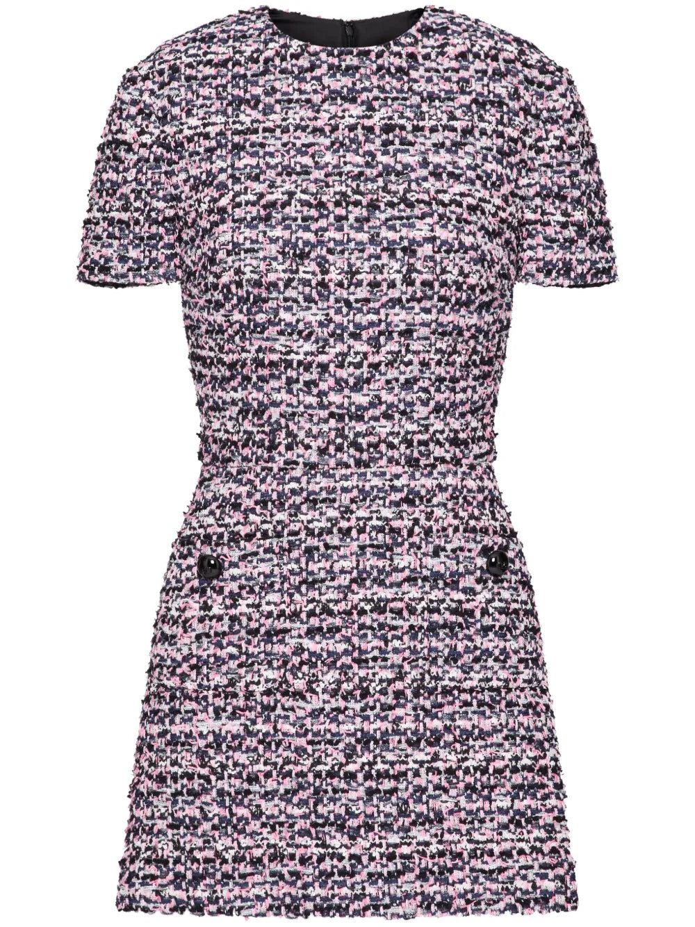Ribbon Tweed Mini Dress