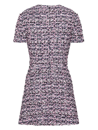 Ribbon Tweed Mini Dress