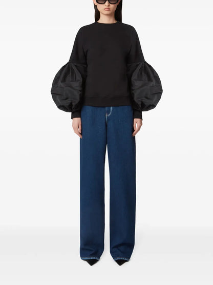 Puff-Sleeve Sweatshirt