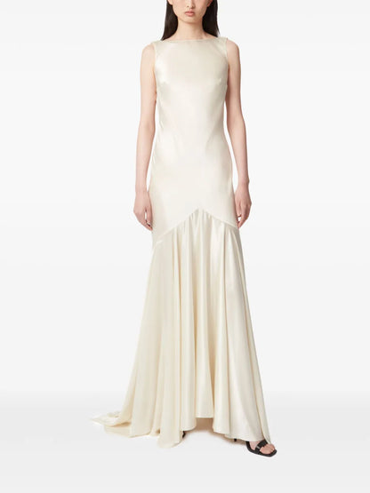 Satin-Finish Maxi Dress
