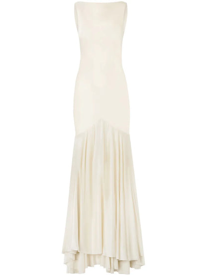 Satin-Finish Maxi Dress