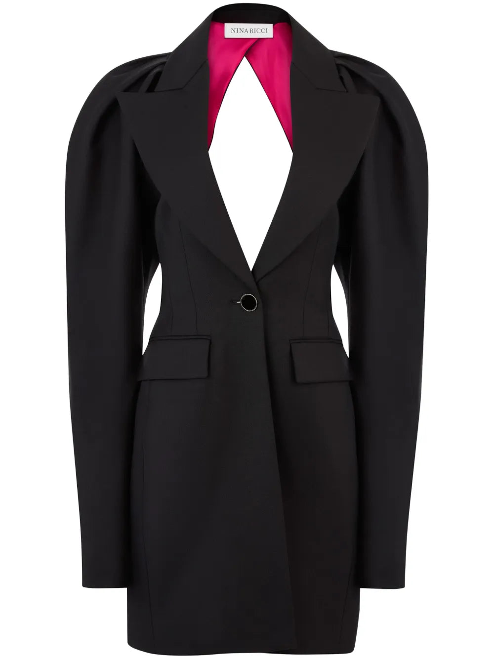 Halter Cocoon-Sleeve Coat