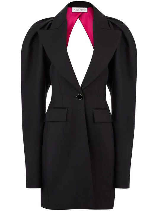 Halter Cocoon-Sleeve Coat