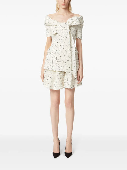 Pleated Tweed Shorts