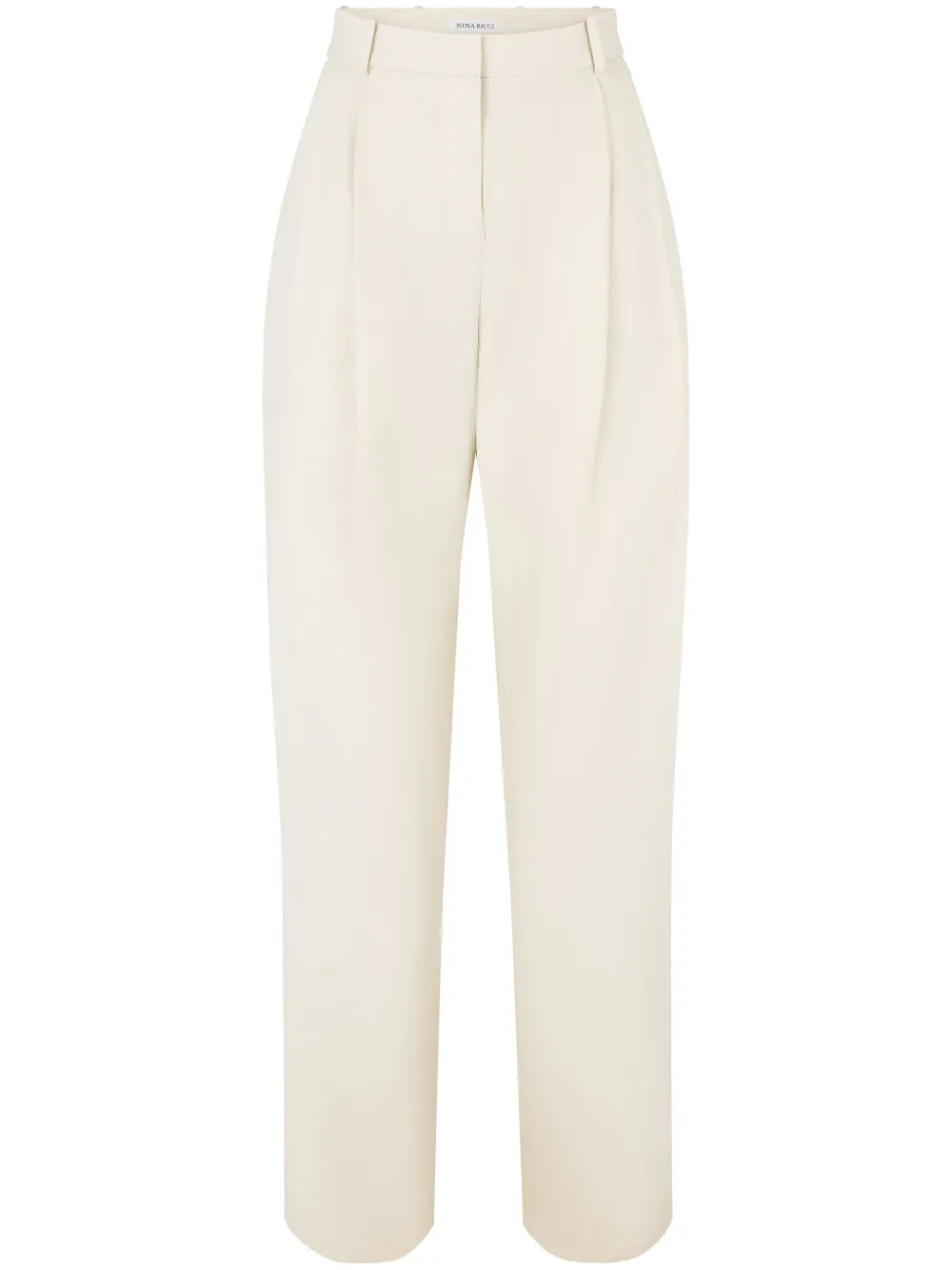 Pleat-Detail Wide-Leg Trousers