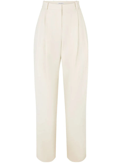 Pleat-Detail Wide-Leg Trousers