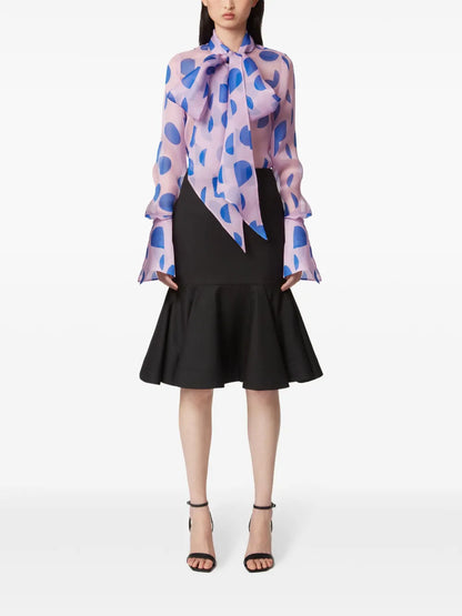 Peplum Midi Skirt