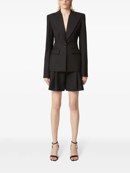 Draped-Back Blazer