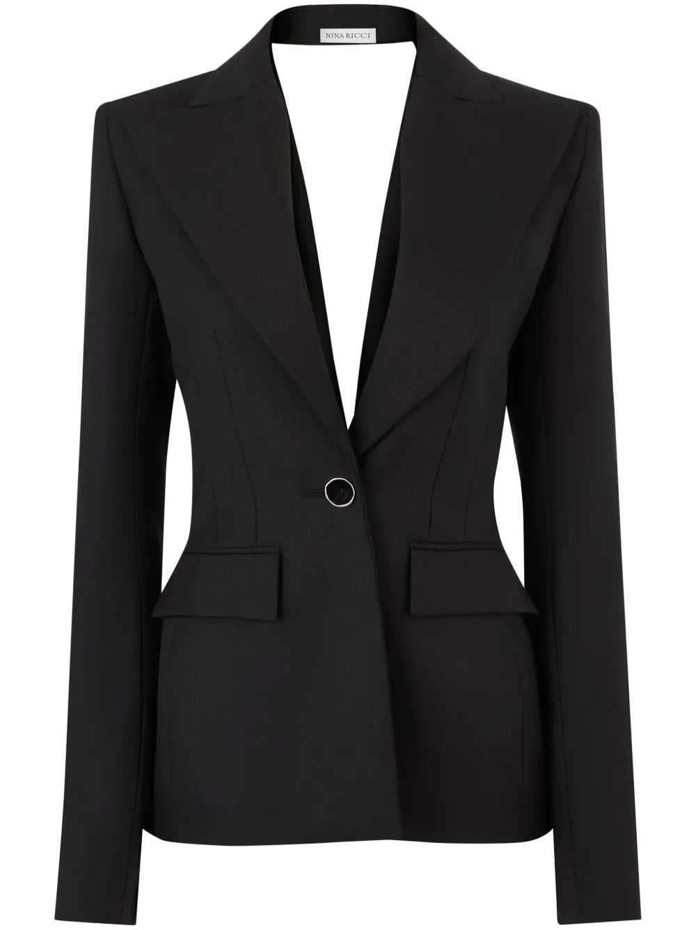 Draped-Back Blazer