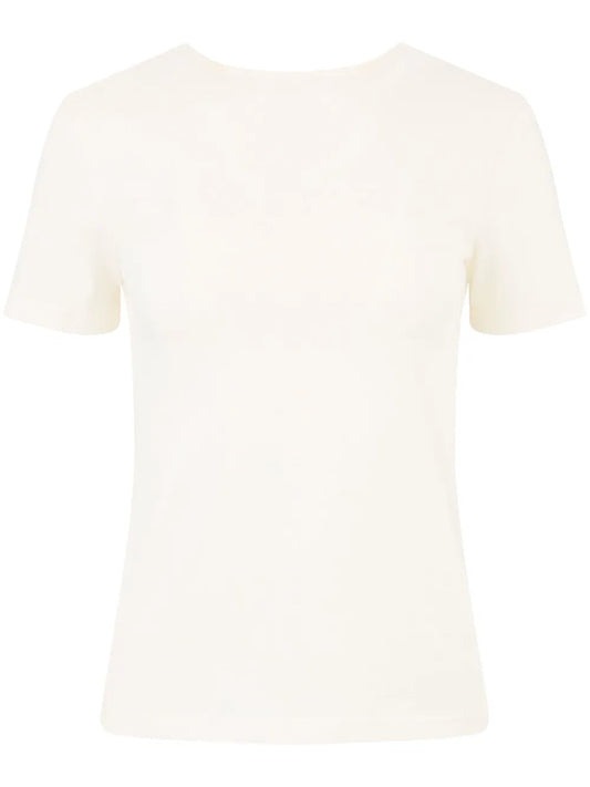 Plunging Draped Back T-Shirt