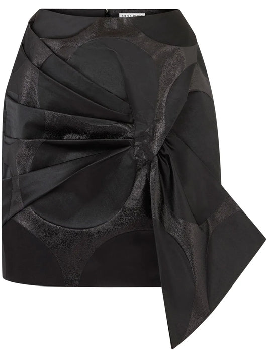 Oversize Bow-Detail Mini Skirt