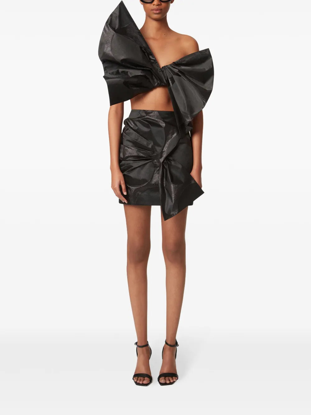 Oversize Bow-Detail Mini Skirt