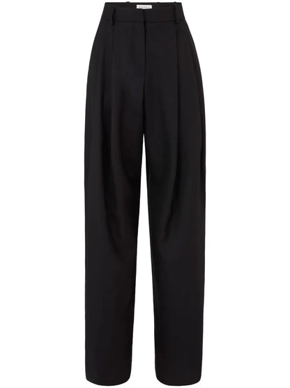 Pleated Wide-Leg Trousers