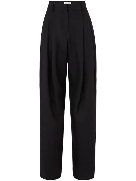 Pleated Wide-Leg Trousers
