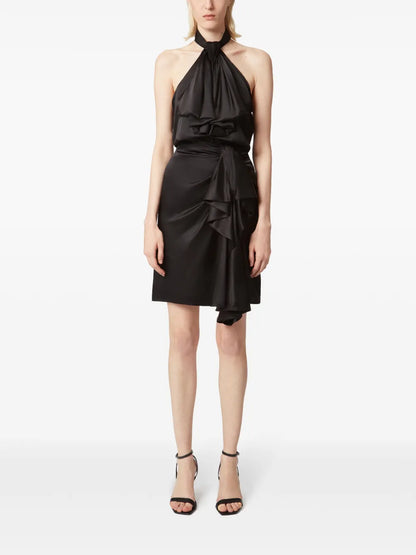 Asymmetric Bow-Detail Skirt