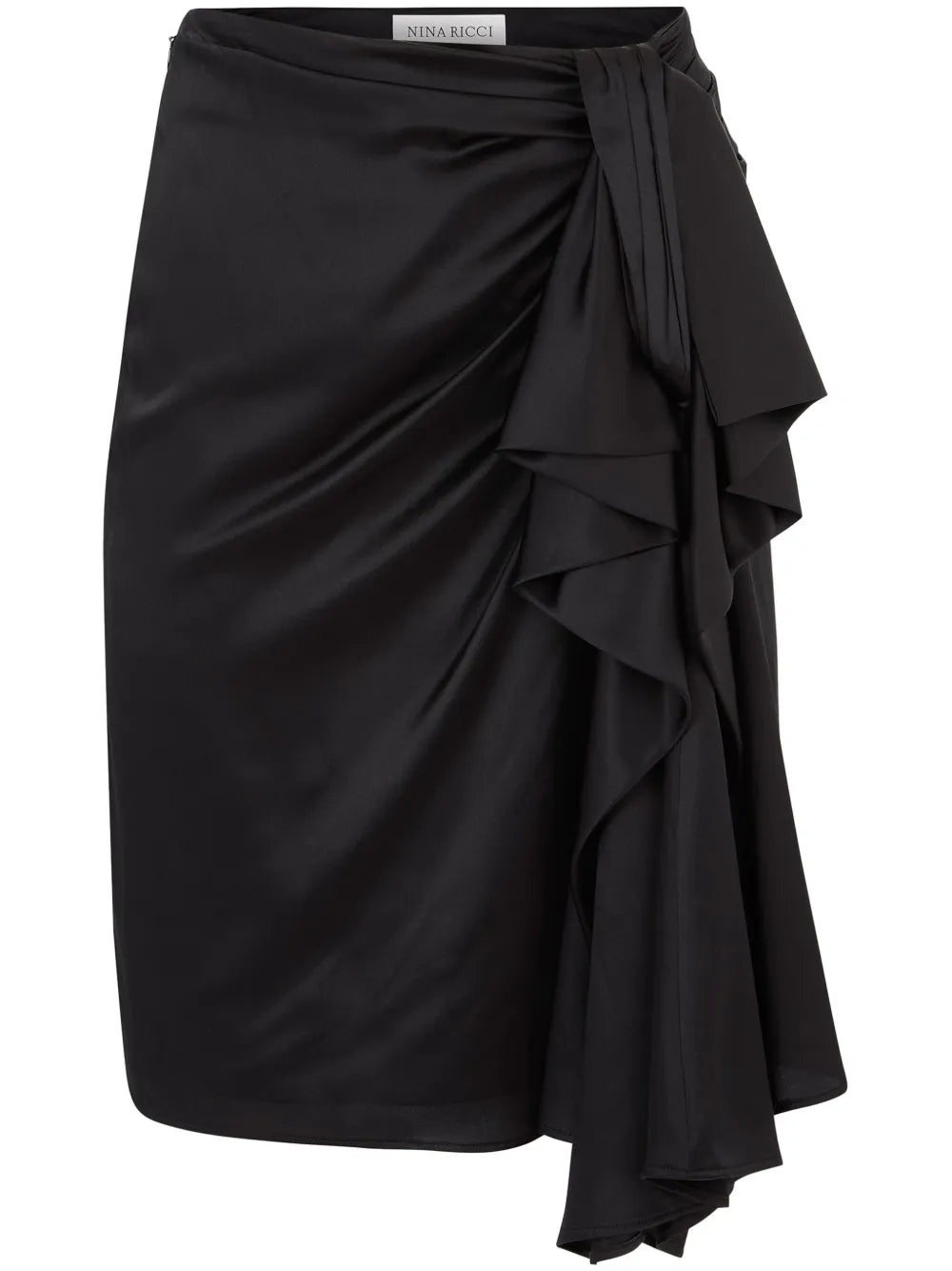 Asymmetric Bow-Detail Skirt
