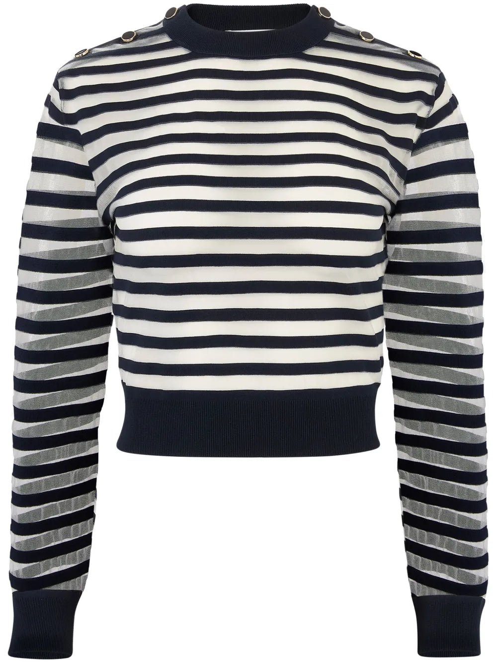 Transparent Striped Sweatshirt