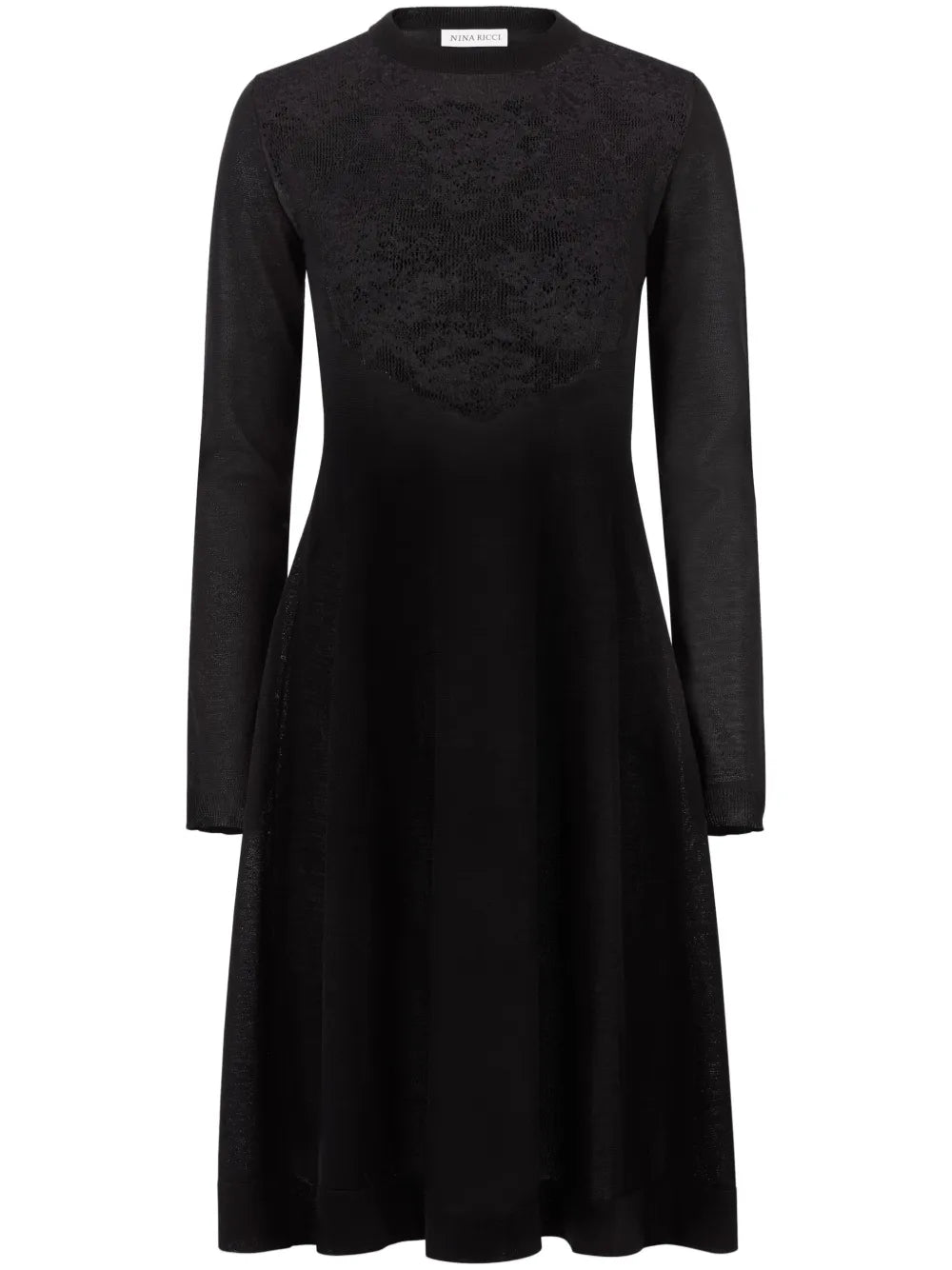 Lace-Detailing Midi Dress